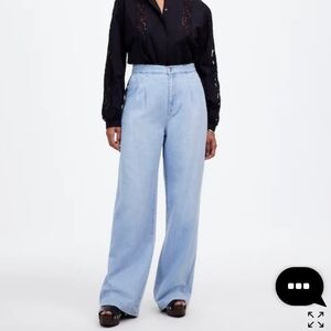 NWT Madewell The Curvy Harlow Wide-Leg Denim Trouser